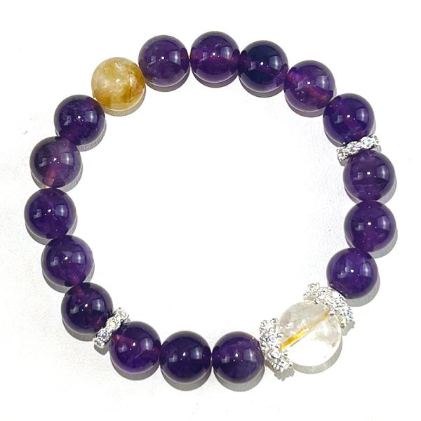 Amethyst Golden Quartz Women's Exquisite Bracelet - 图片 2